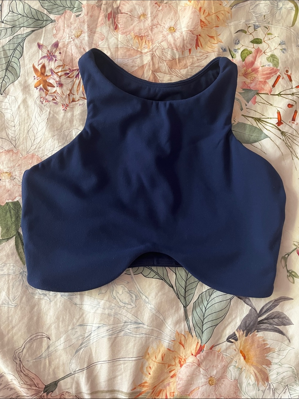 BuffBunny Navy High-Neck Crop Top